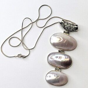 Genuine Mother of Pearl Pendant Necklace